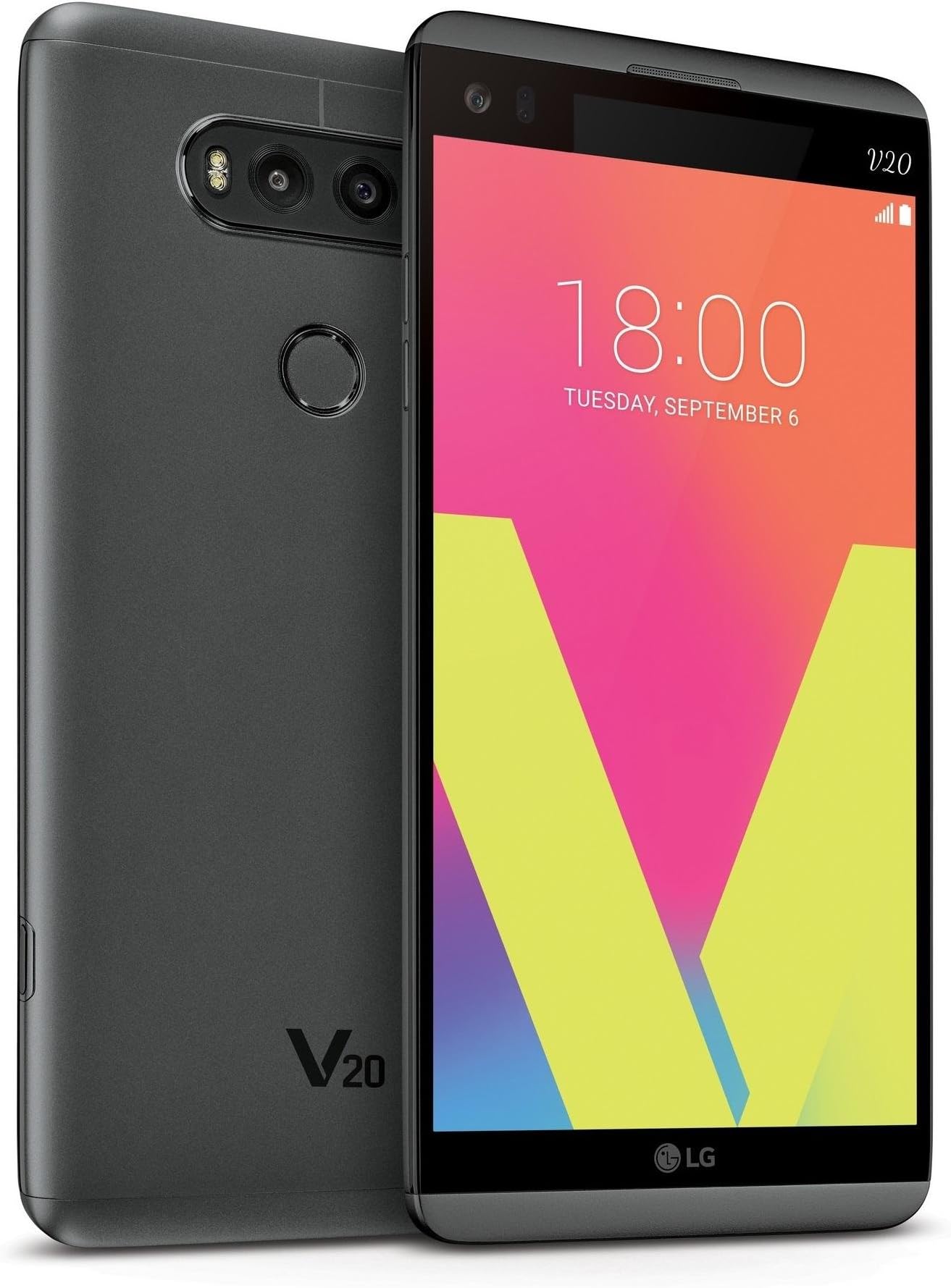 LG V20 H910a AT&T Unlocked GSM 4G LTE Quad-Core Smartphone w/Dual Rear Cameras (16MP+8MP) - Titan (Renewed)