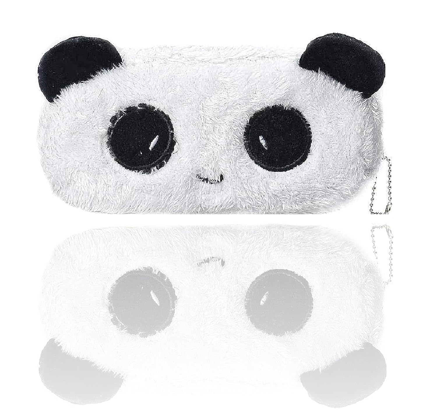 KOBBET Soft Fur Panda Geometry Pouch Panda Storage Bag Make Up Zipper Pouch Rainbow Cute Travel Pouch Cute Pencil Pouch fo...