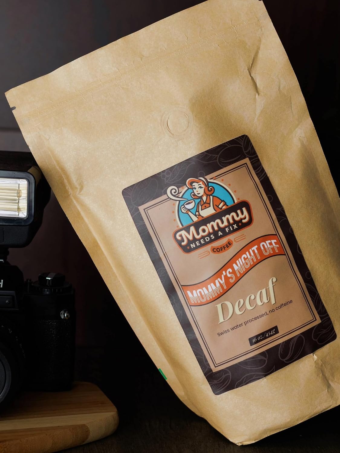 Mommy Needs A Fix Decaf Ground Coffee | 100% All Natural Arabica Beans | Medium Roast | Chemical Free Swiss Water Process | Pregnancy & Breastfeeding Friendly | Roasted in the USA | 1 lb