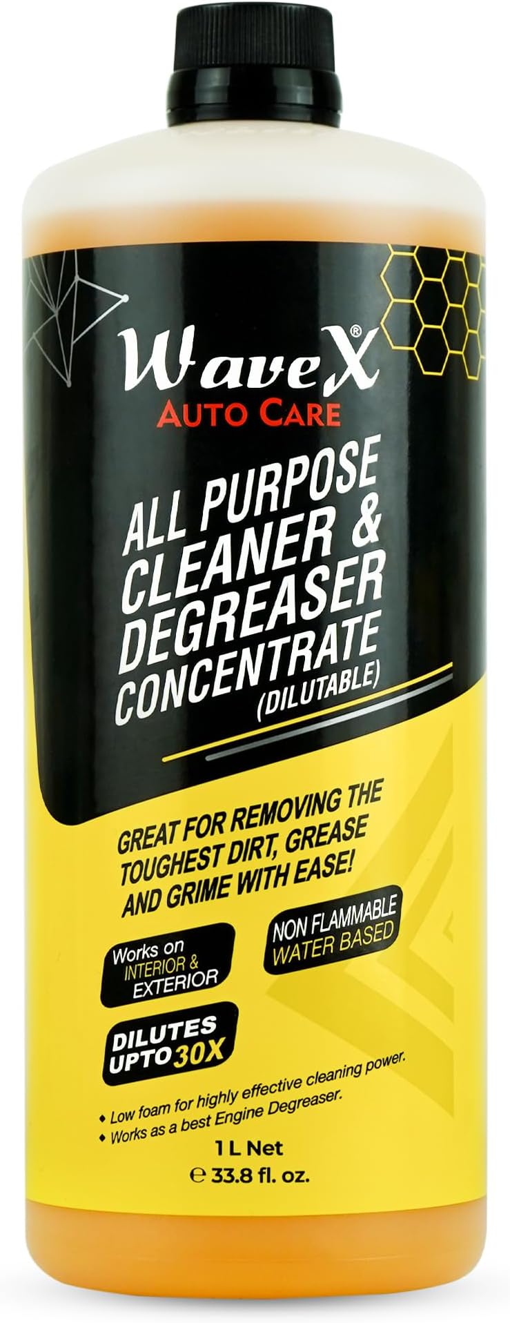 Wavex All Purpose Cleaner and Degreaser Concentrate Engine Cleaner 1L | Car Cleaner Industrial Strength, Concentrated Formula Can be Diluted Down-Tough on Dirt but Easy on Your Car