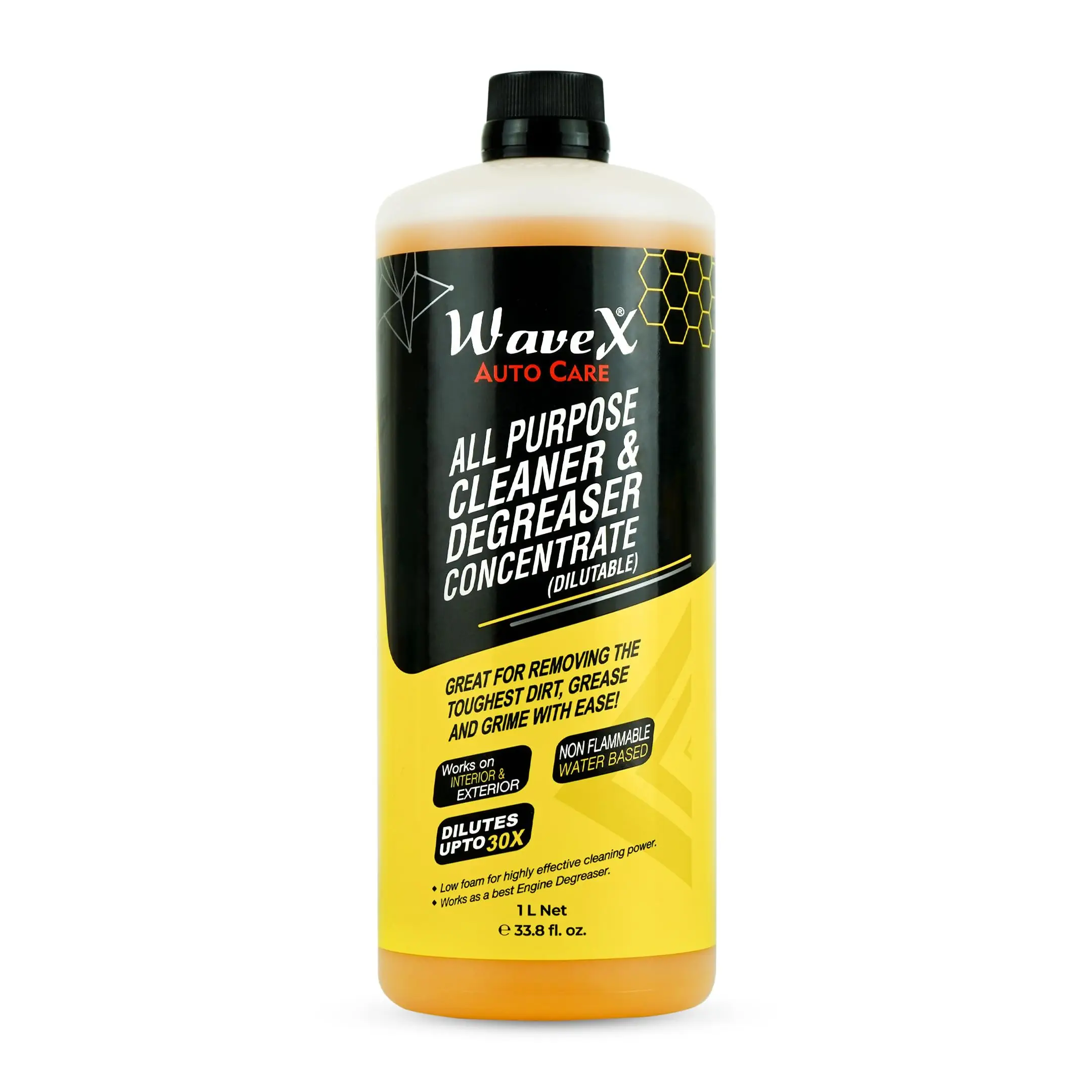 Wavex All Purpose Cleaner and Degreaser Concentrate Engine Cleaner 1L | Car Cleaner Industrial Strength, Concentrated Formula Can be Diluted Down-Tough on Dirt but Easy on Your Car - 32% off at DetectaDeal