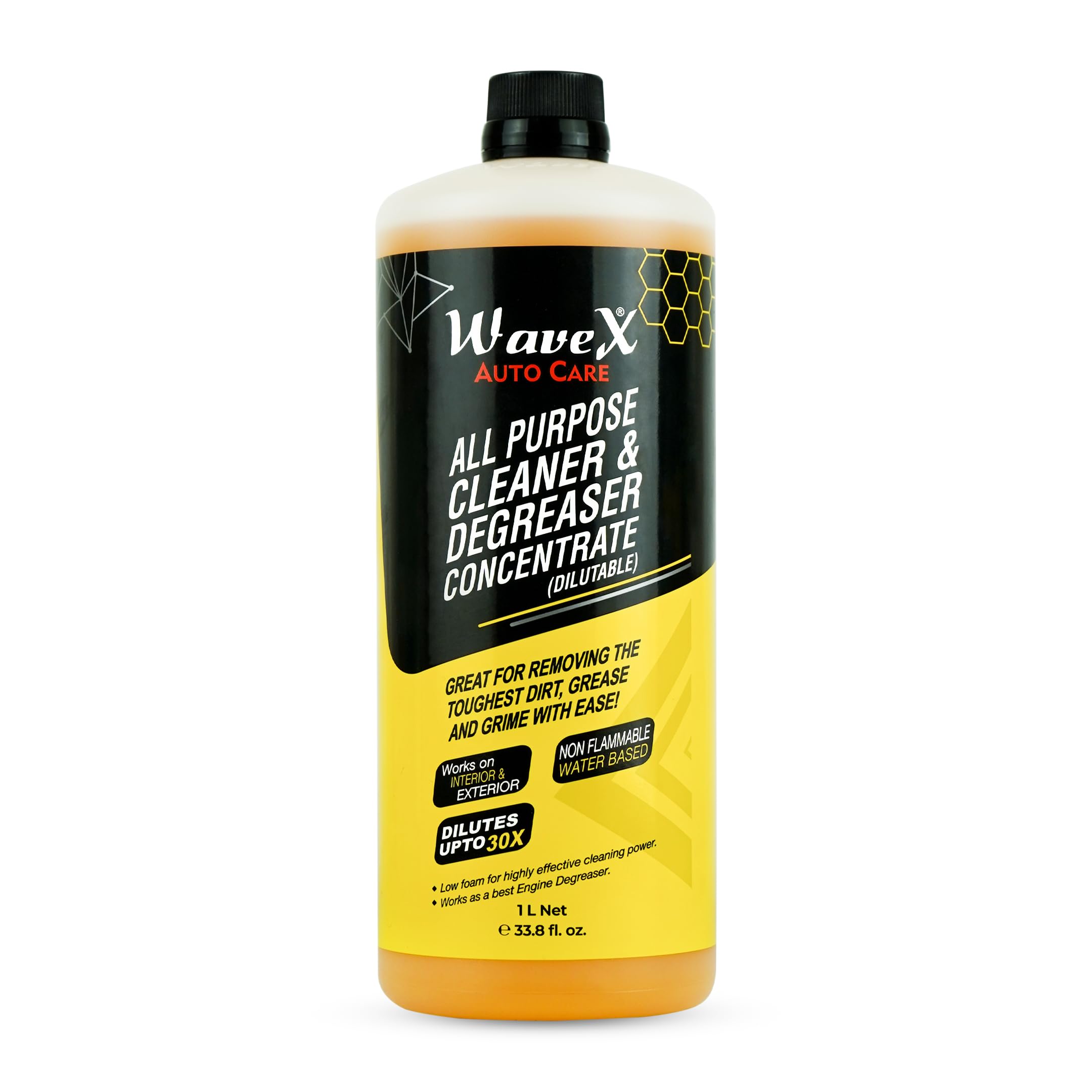 Wavex All Purpose Cleaner and Degreaser Concentrate Engine Cleaner 1L | Car Cleaner Industrial Strength, Concentrated Formula Can be Diluted Down-Tough on Dirt but Easy on Your Car