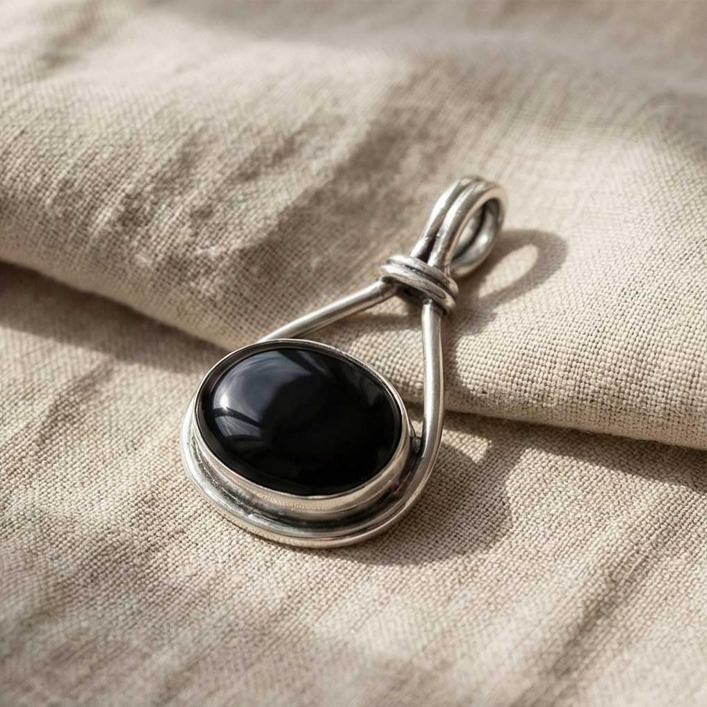 JEWELOPORIUM Boho Handmade Jewelry Natural Gemstone Labradorite, Amethyst, Rose Quartz, Lapis Oval 925 Sterling Silver Plated Pendant Necklace For Women