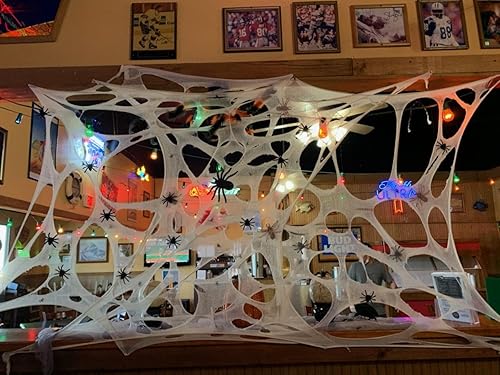 Miniatura 8 de Halloween Spider Webs, Precut 2 Webs Per Order, Stretchy, Indoor or Outdoor, Reusable (Beige)