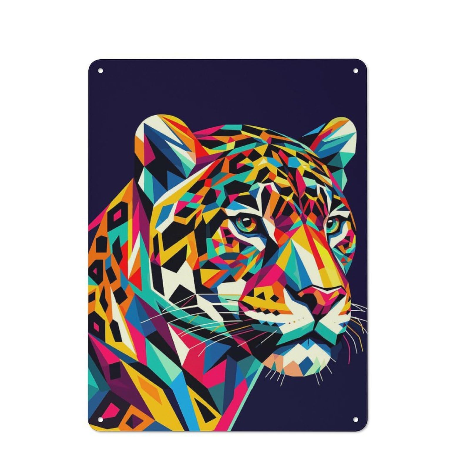 Junmoney Jaguar Wpap Pop Art Classic Metal Wall Decor 40X30cm, Vintage Metal Sign For Hallway, Home Bar, Garage Or Study