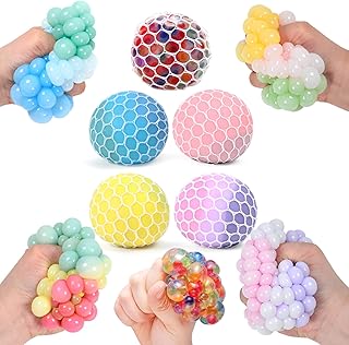 heizi スクイーズボール ストレスリリーサー 握る ストレス解消 グッズ 発散 イライラ解消 にぎにぎ 不安軽減 (パステル4個,レインボー1個)