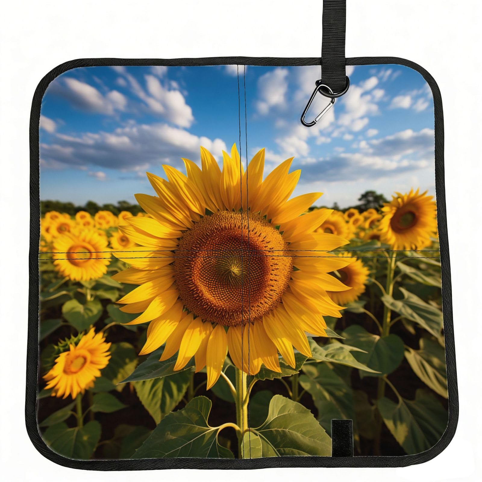 YGLHBDPBF Sunflower Print Camping seat cushion,Foldable Sitting Pads,Save Backpack Space for Hiking