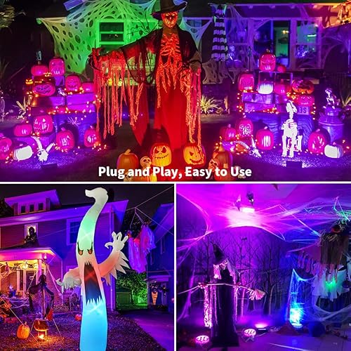 Miniatura 2 de YQNLIFA Paquete de 2 luces LED negras de 120 W, luz negra para decoraciones de Halloween, luces negras impermeables IP66 para fiestas de luz negra,