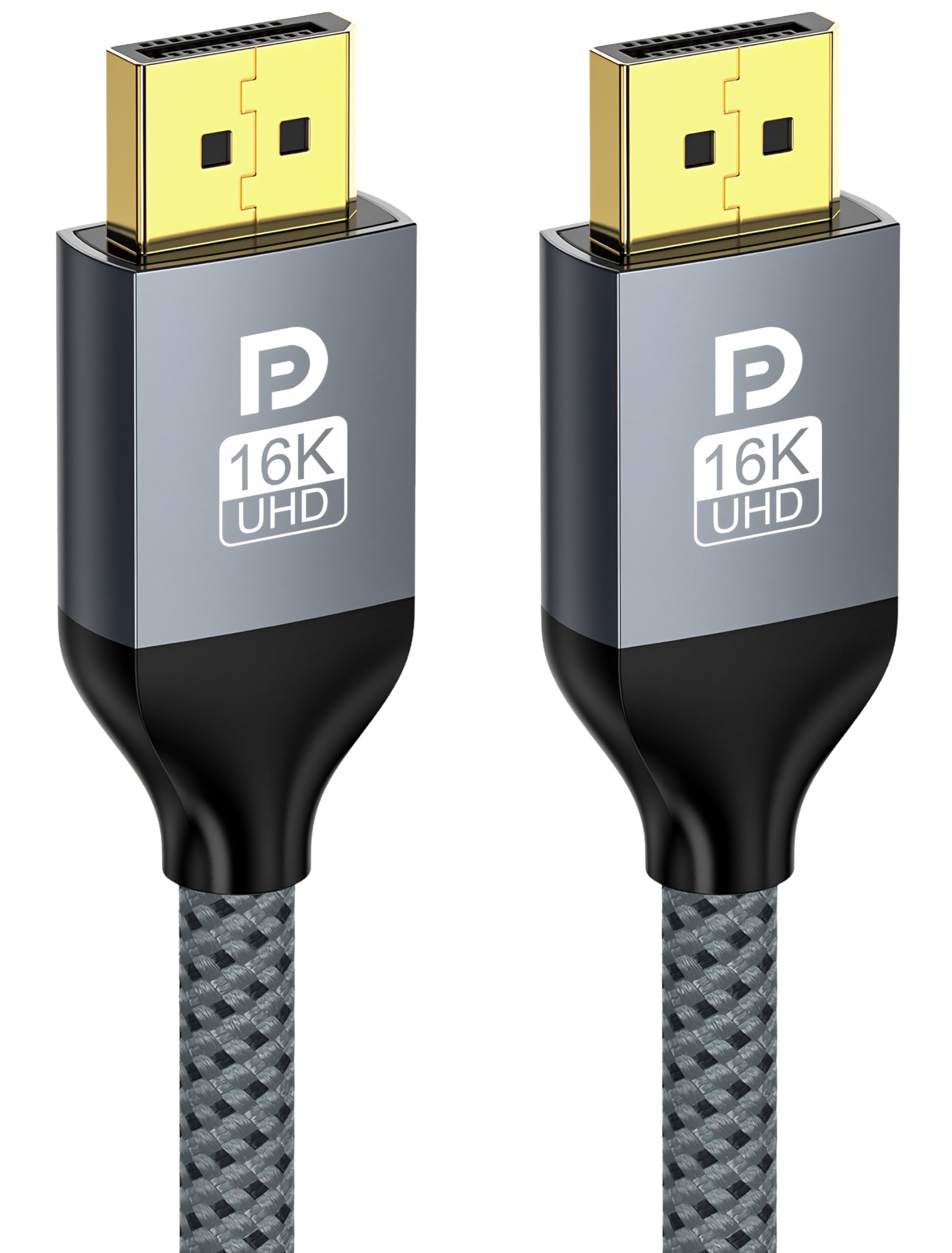 16K DisplayPort Cable 2.1 80Gbps Supports 16K@60Hz, 8K@120Hz, 4K@240Hz, HDR, G-Sync, FreeSync, Nylon Braided, Gold-Plated for Laptop PC, HDTV, Projectors, Gaming Monitor | 2 Meter-picture-10