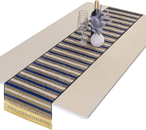 rockcloud Camino de mesa colorido a rayas, mezcla de algodón, decoración para bodas, baby shower, cumpleaños, vacaciones, eventos, fiestas y fiestas