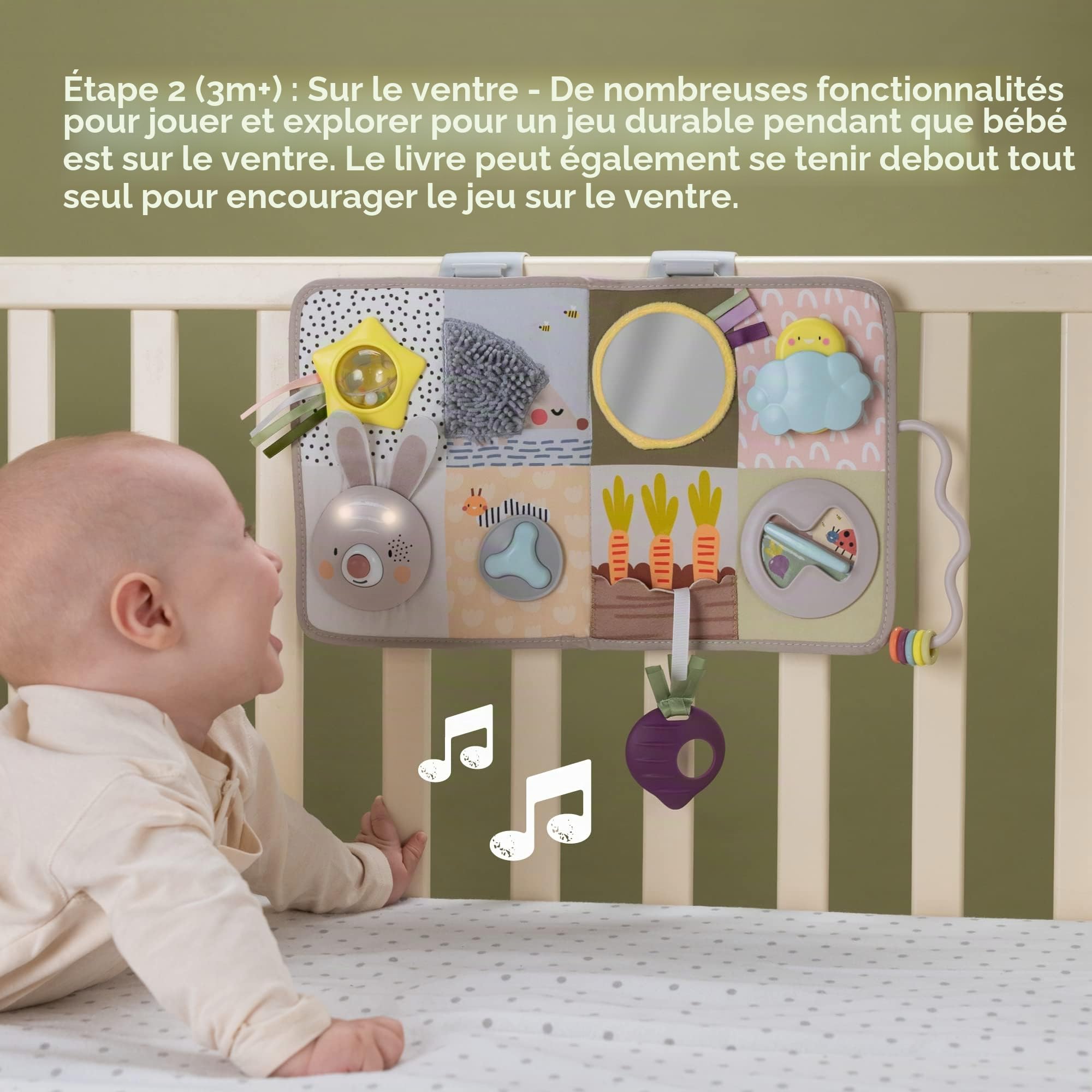 Taf Toys Urban Garden Centre de Développement Sensoriel Tummy Time Jouet Musical et léger avec 13 activités pour garçons et Filles à partir de 0 Mois