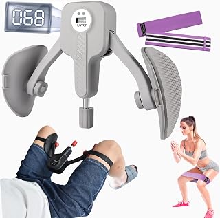 Kegel Exercise Thigh Trainer 0-110 lbs Adjustable Resistance, Pelvic Floor Exercise Devices with Leg Straps,Inner Thigh Exerciser for Women Men