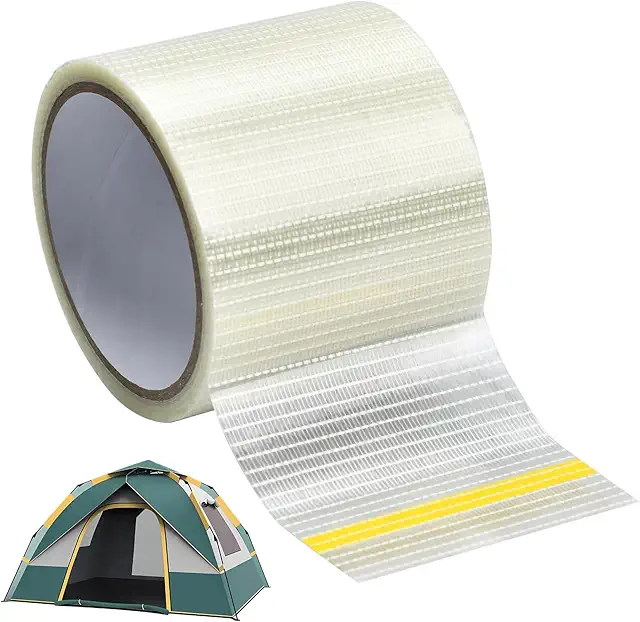 Cinta de Fibra de Vidrio Aislante 12m x 8cm - Reparación Impermeable para Toldos