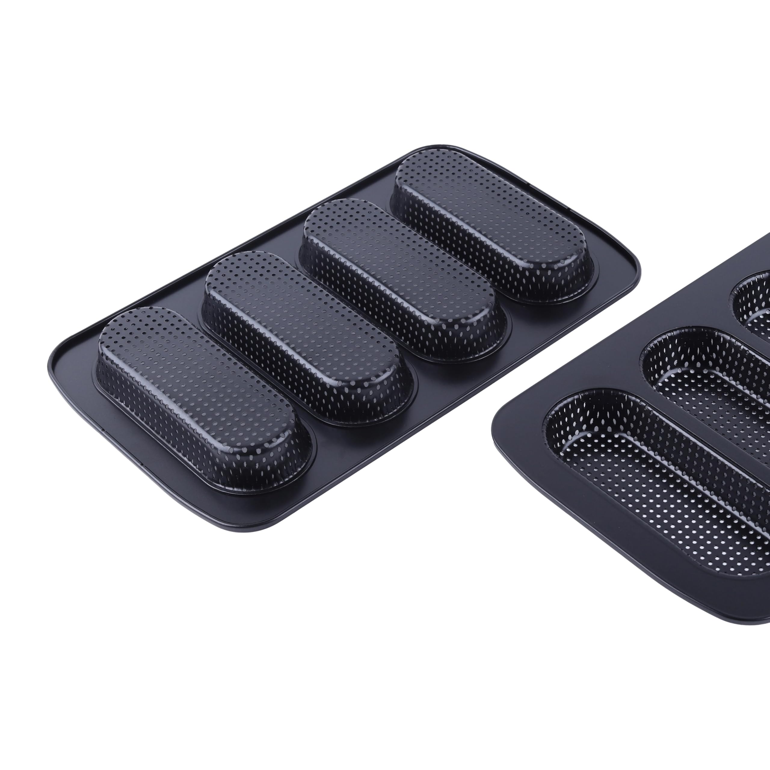 SHOAIB French Baguette Baking Tray Perforated Hotdog bun Baking Tray French Stick Bread Baking pan Hotdog Mould 4