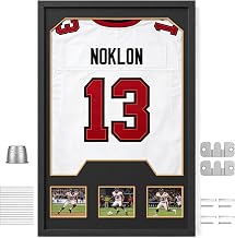 Football Shirt Frame 60 x 90cm, with Photo Slots & Acrylic Panel | Wall Mounted DIY Sports Shirt Frame Display Kit Black ,for Football Shirt, Rugby, Cricket Jerseys