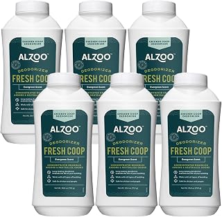 ALZOO My Fresh Coop Deodorizer, Chicken Coop Deodorizer, Concentrated Granules Absorb & Help Neutralize Odors, Mineral-Based Active Ingredients, Up to 30 Uses, 26.6 Oz., Pack of 6