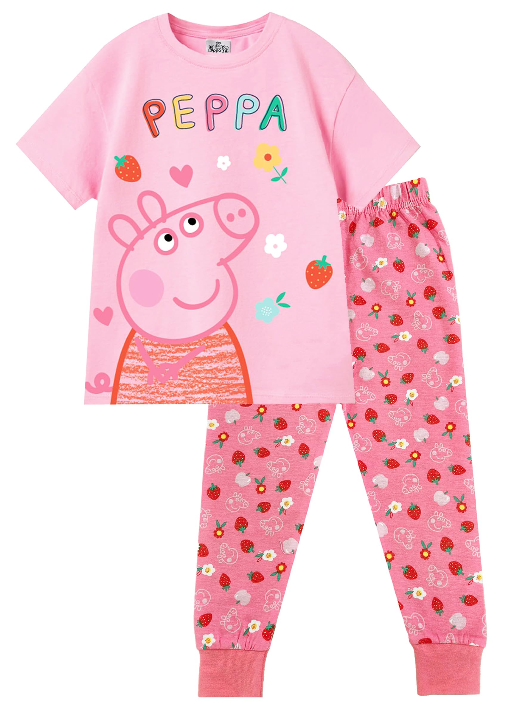 Peppa Pig Girls Strawberry Pyjamas Strawberry Pjs Nightwear (, 18-24 Months)