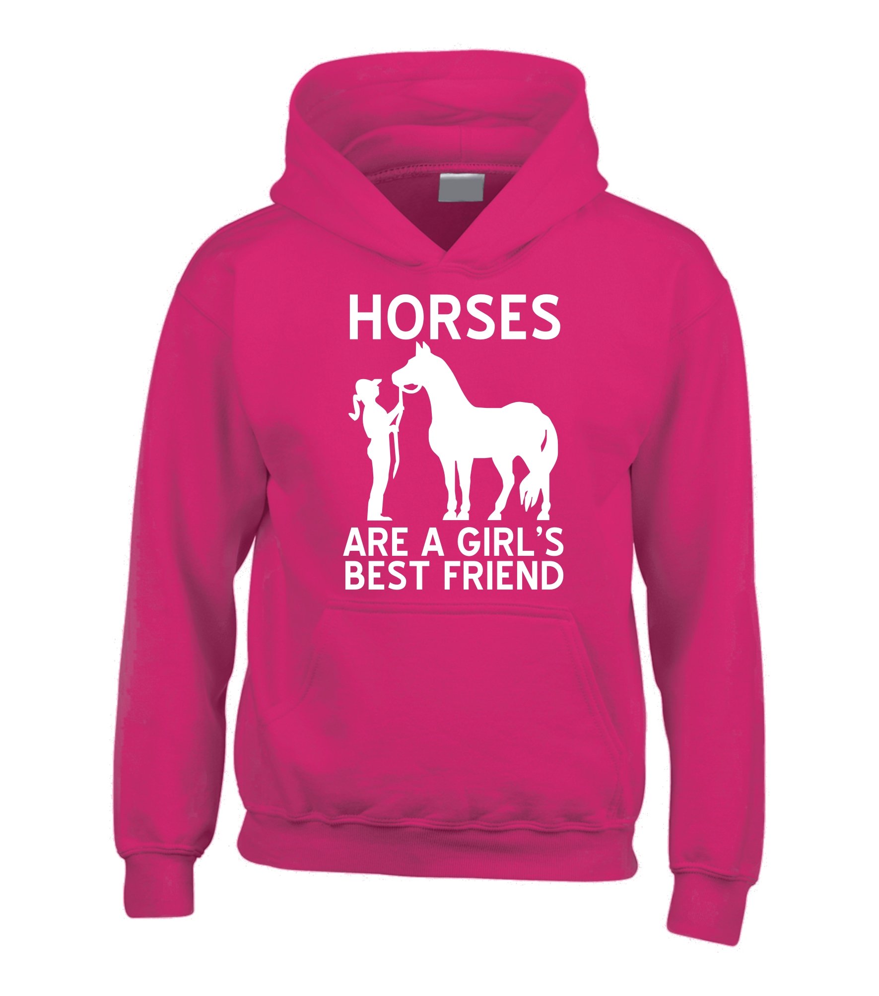 Edward Sinclair Girls Fuchsia 12-13 Yrs (34") Hoodie Horses Are A Best Friend