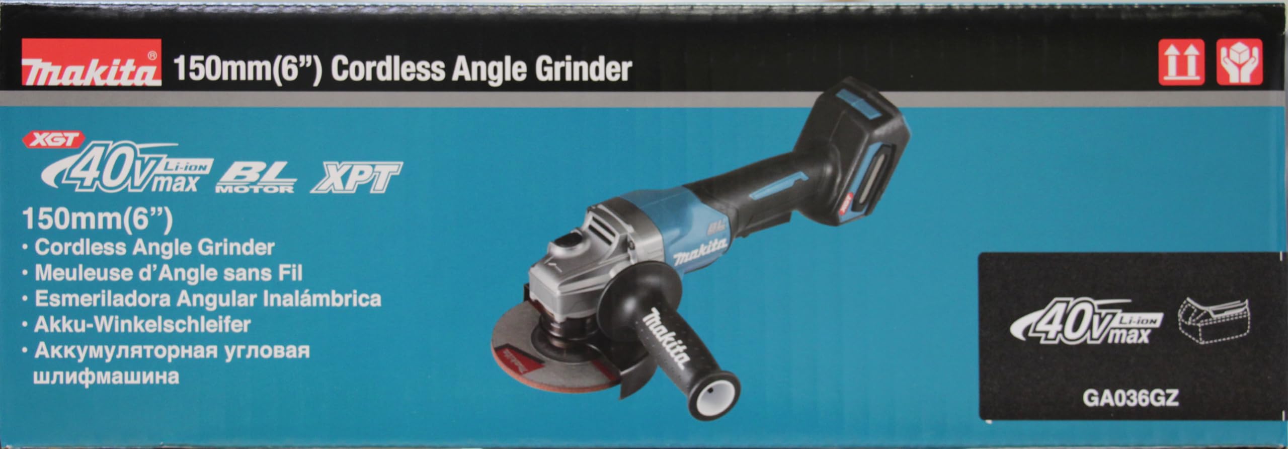 Miniamoladora BL 40Vmax XGT 150mm Palanca AFT marca Makita