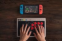 Vista 8 de 8Bitdo All-Button Arcade Controller for Switch/Switch 2 & Windows – Bluetooth, 2.4G, Wired Connectivity, Low-profile Mechanical Switches, 4