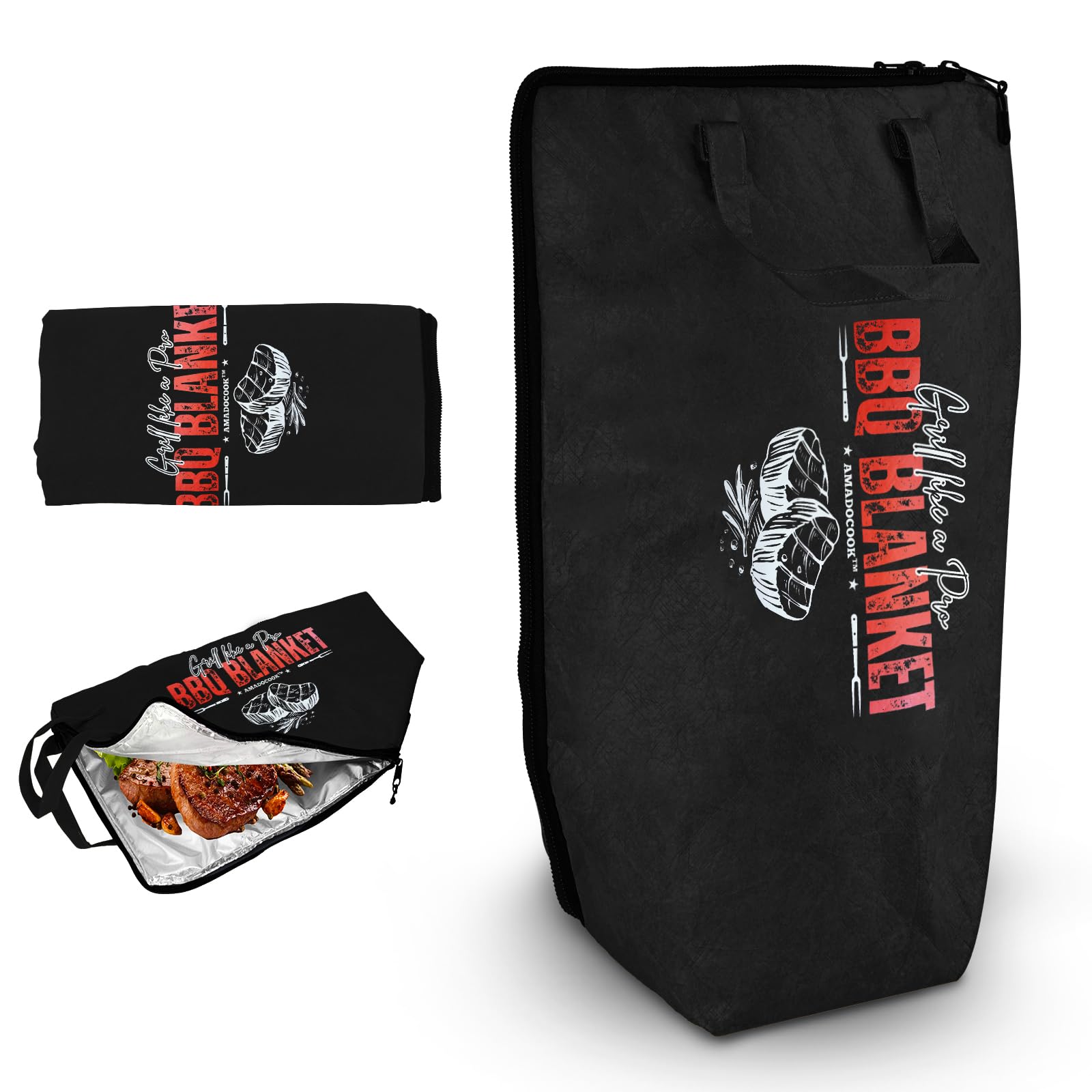 AMADOCOOK PRO BBQ Blanket Black