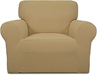 Vista 121 de Easy-Going Funda elástica para sofá de 1 pieza, cubierta de sofá, protector de muebles, suave con parte inferior elástica para niños, de poliéster