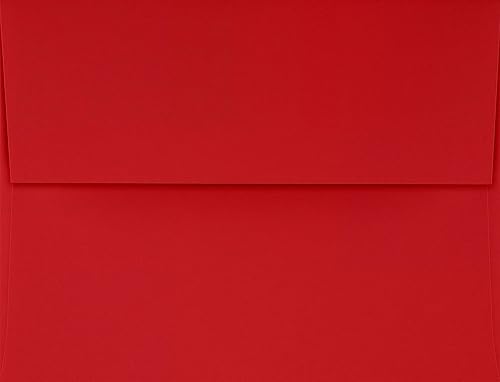 Miniatura 2 de LUXPaper Sobres de invitación A4  Despegar y prensar  4 14 pulgadas x 6 14 pulgadas  Rojo rubí  Texto de 80 libras  50 unidades