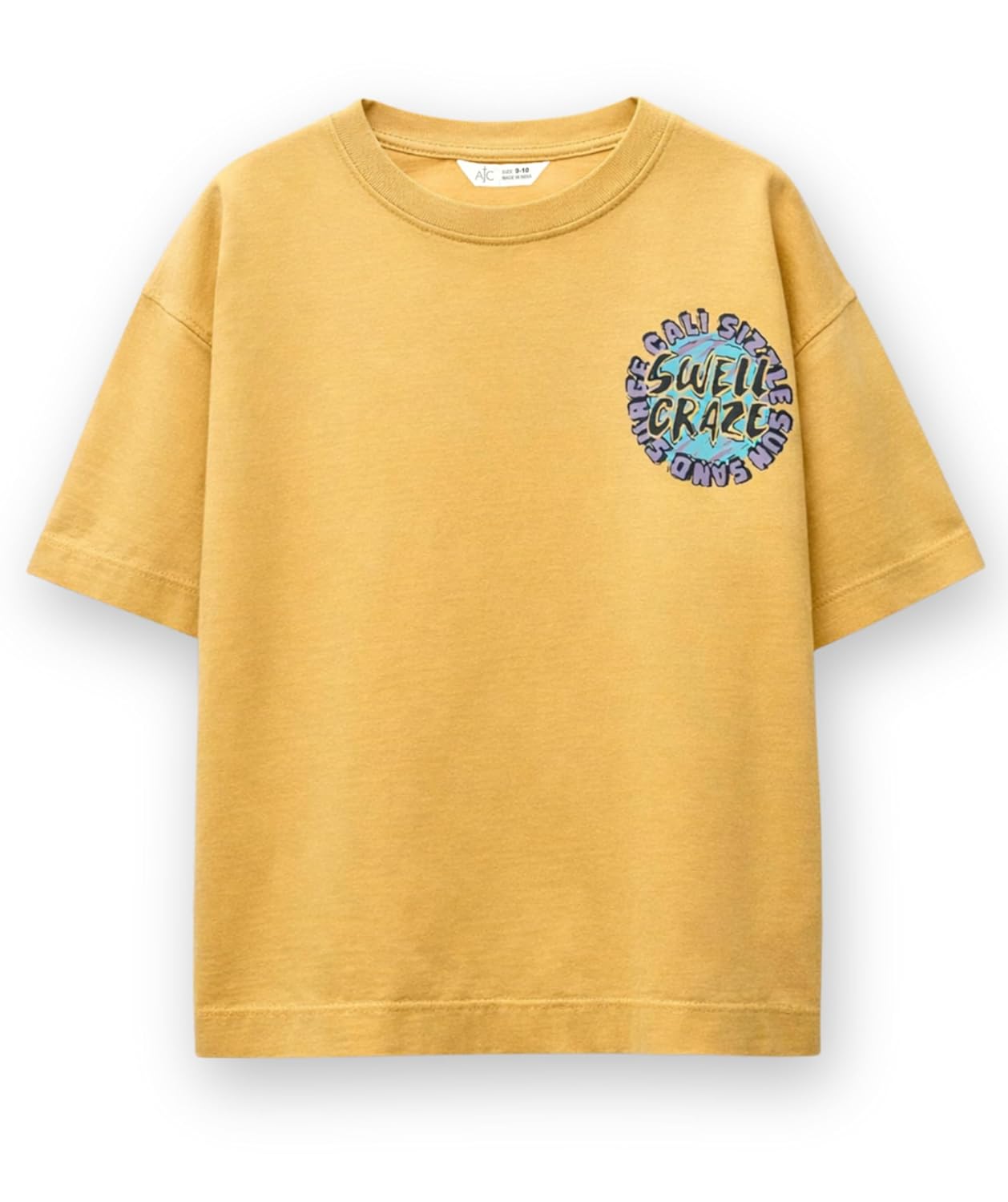 Alan Jones Clothing Boys Oversized Cotton Printed T-Shirt | Round Neck, Short Sleeves, Casual Wear