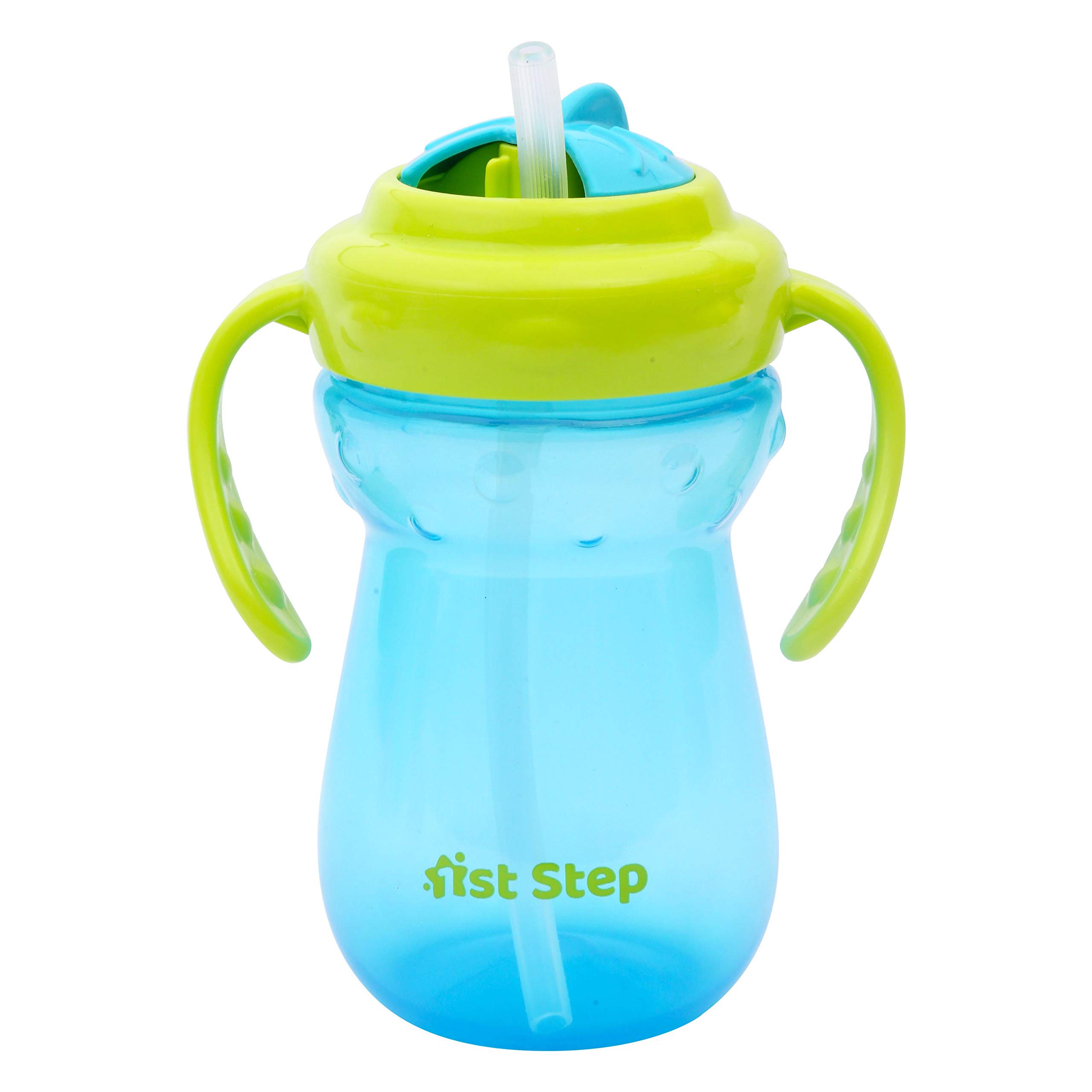 BPA Free Straw Sipper Cup with Twin Handle (Blue)