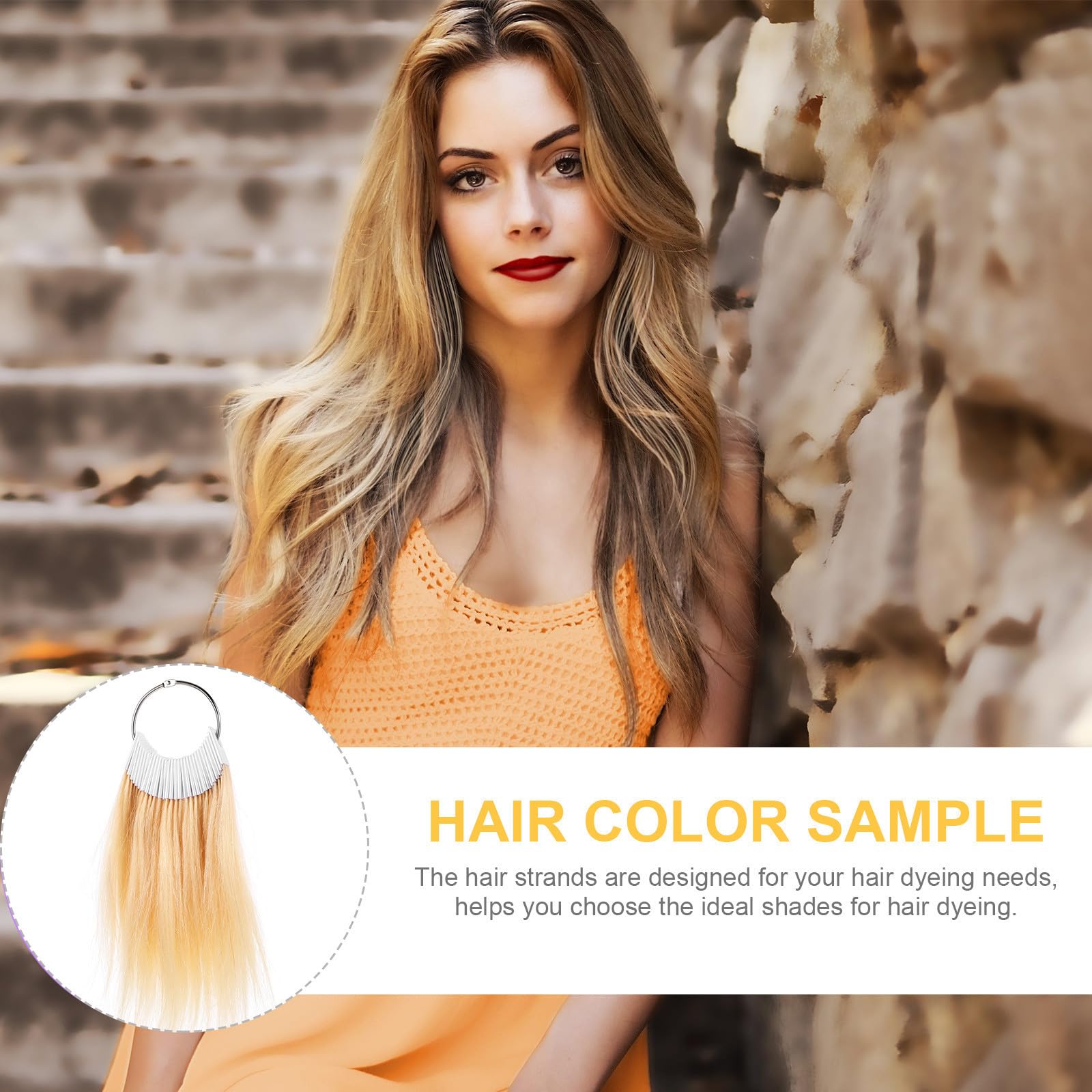 UKCOCO Nuancier de 30 Pièces en Cheveux Réels pour Test Capillaire, Échantillons de Coloration Naturels, Peau Sensible, pour Salon et Coiffeurs Professionnels