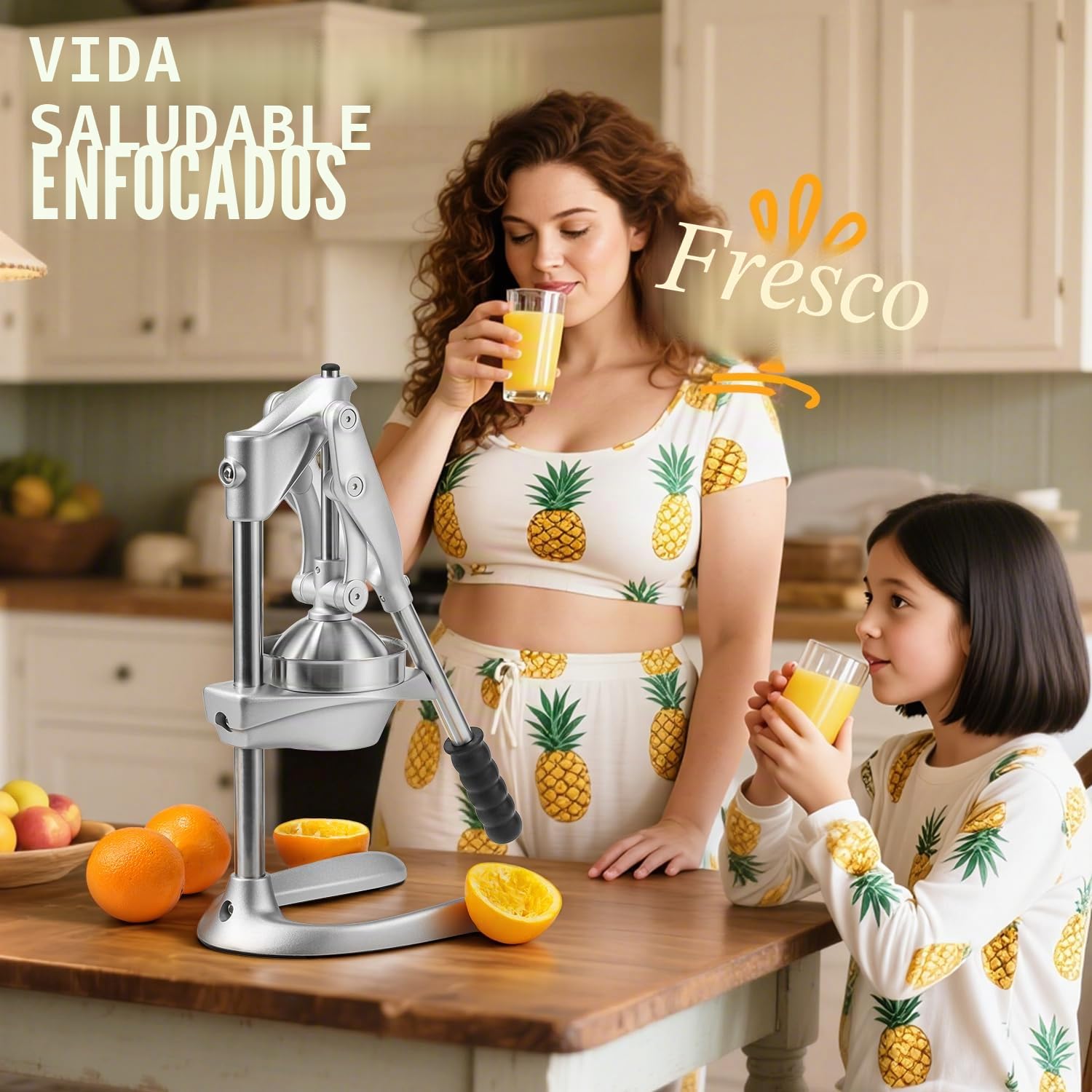 Sopito Esprimidores Manual, Exprimidor Limon acero Inoxidable, Lemon Squeezer para Naranjas, Limones, Granada, Pomelos, Plateado