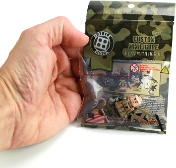 Battle Brick Marine Corps Infantry Woodland MARPAT Custom Minifigure | Genuine Military Minifig Camo | 1.6 Inches Tall | Great Gift for Ages Teen to Adult AFOL