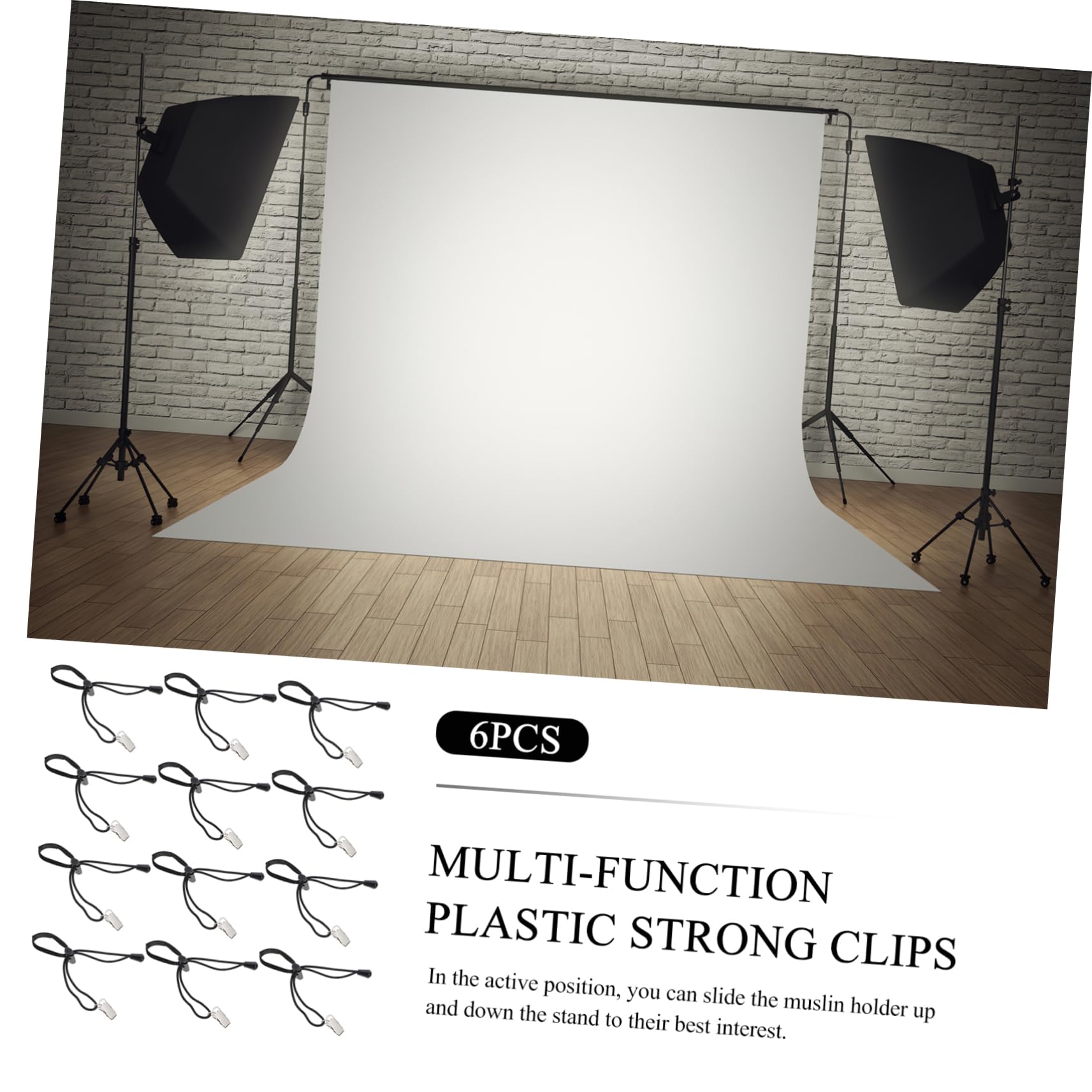 KICHOUSE 12pcs Background Clips Video Studio Background Clamp Backdrop Muslin Background Muslin Clips Backdrop Clamps Holder Utility Backdrop Clamps Muslin Backdrop Clips Nylon Strong Clips