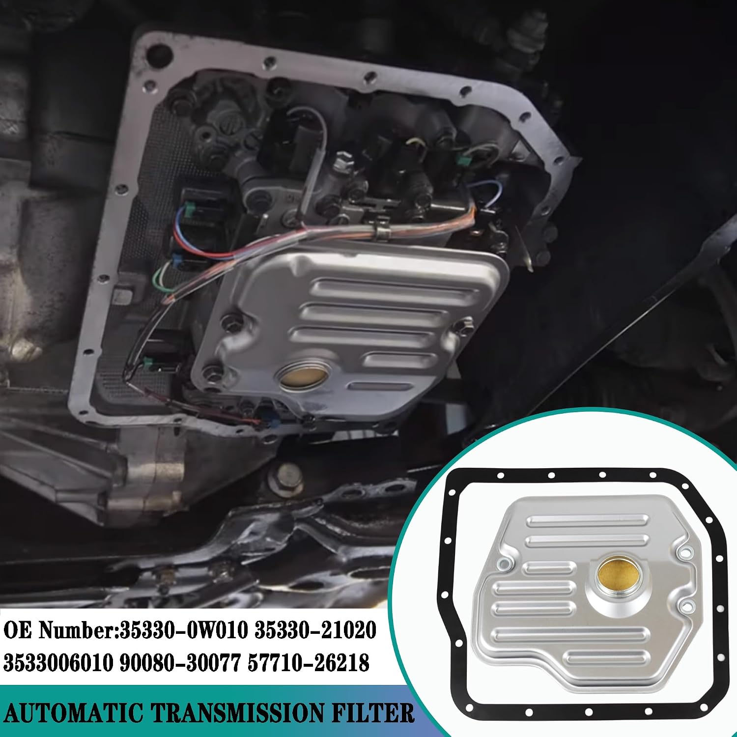 U140E U140F U240E U241E Automatic Transmission Filter Kit Compatible with1999-2012 Toyota Camry Celica Highlander Matrix RAV4 Scion TC XB Lexus ES300 RX300 Solara Replaces# 35330-0W010