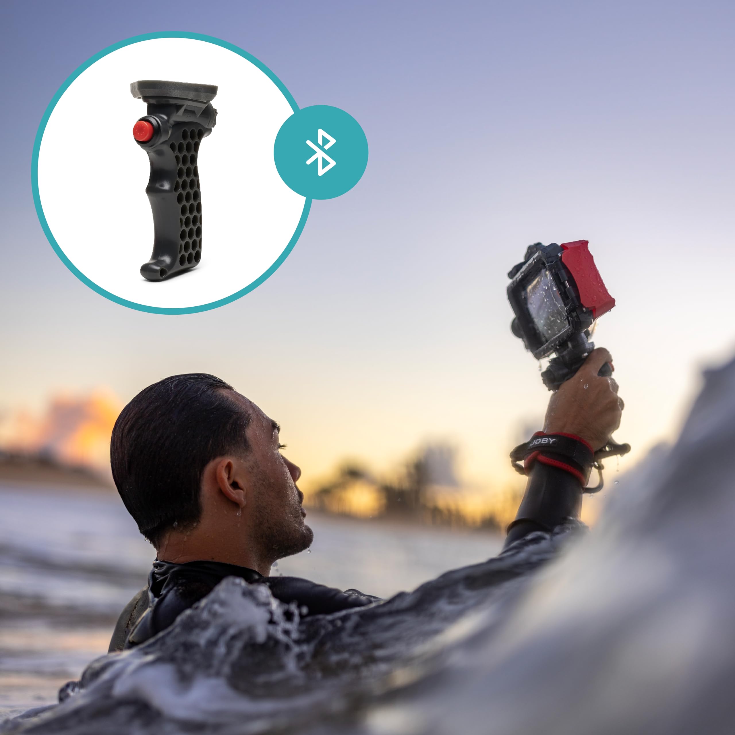 JOBY SeaPal Caisson Étanche pour Smartphone Jusqu’à 10m - pour Créer des Photos et Vidéos d’Action dans l’Eau - Surf Plongée Pêche Voyage - Compatible iPhone et Samsung S24/23/22