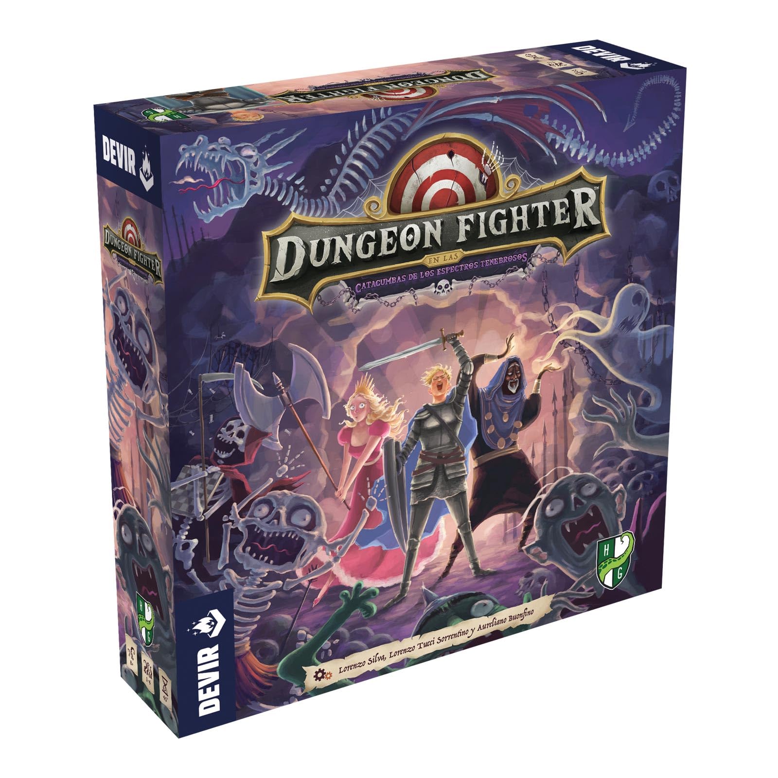 Devir - Dungeon Fighter: Catacumbas De Los Espectros Tenebrosos, Juego de Mesa, Juego de Mesa con Amigos, Estrategia, Edad +8 (BGDUFCASP)