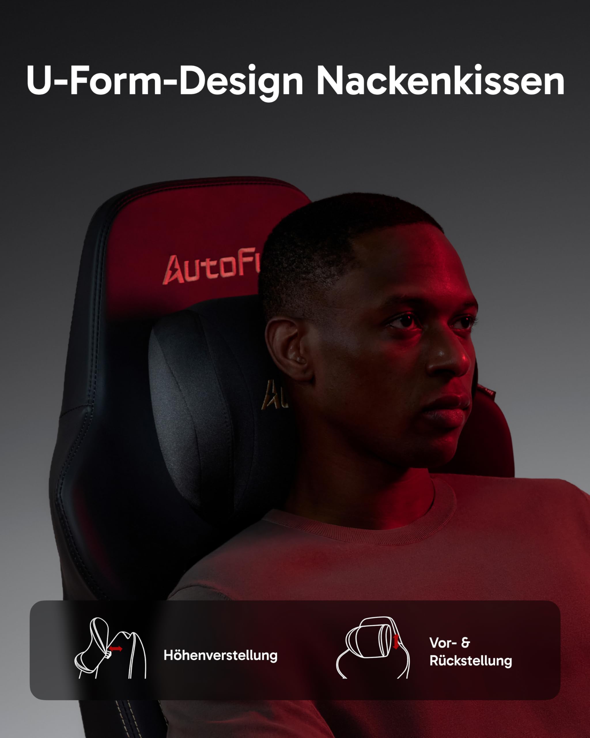 AutoFull M6 Ultra 2.0 Gaming Stuhl mit Massage, Schwarz | Heizung & Kühlung, adaptive Lordosenstütze, Fußstütze, 3D Kopfstütze, 360° Armlehnen, belastbar bis 150 kg
