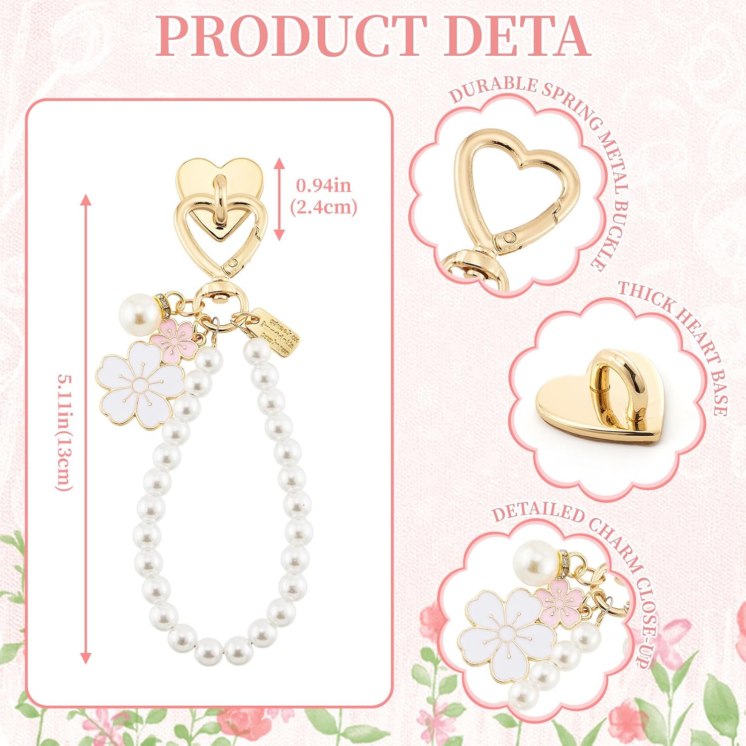 WOZEAH Charm Chains for Kindle, Phone Charm Bracelet Accessories for Readers Booklovers, Charms Compatible for E-Reader image 2