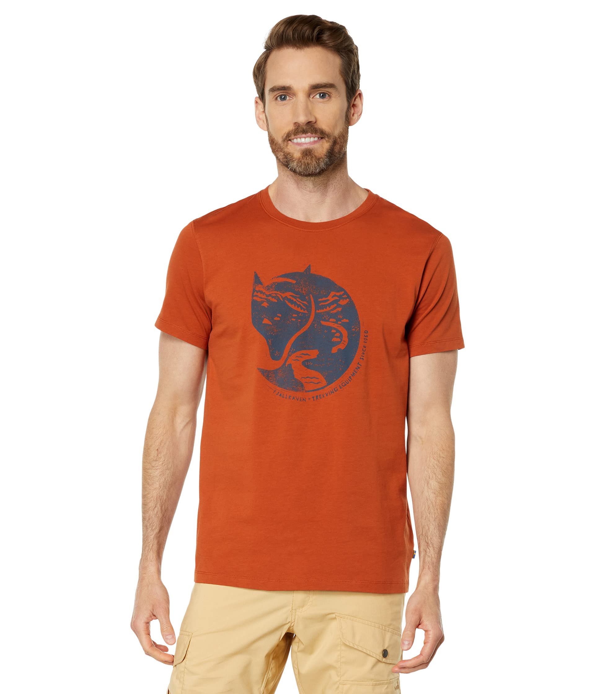 Fjällräven Men's Terracotta Brown Fjallraven 87220-243 Arctic Fox T-Shirt M/Arctic Fox T-Shirt M T-Shirt Size Xl