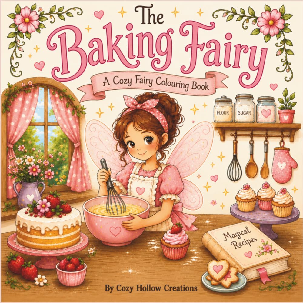 The Baking Fairy: Whimsical Baking Scenes to Colour