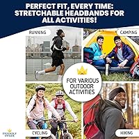 Vista 4 de The Friendly Swede Diadema calentadora de oídos, paquete de 2 unidades, unisex, de poliéster, elástica, para mujeres y hombres, cubiertas