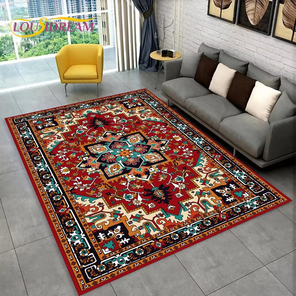 Grand tapis bohème pour chambre canapé salon tapis de sol 240x300