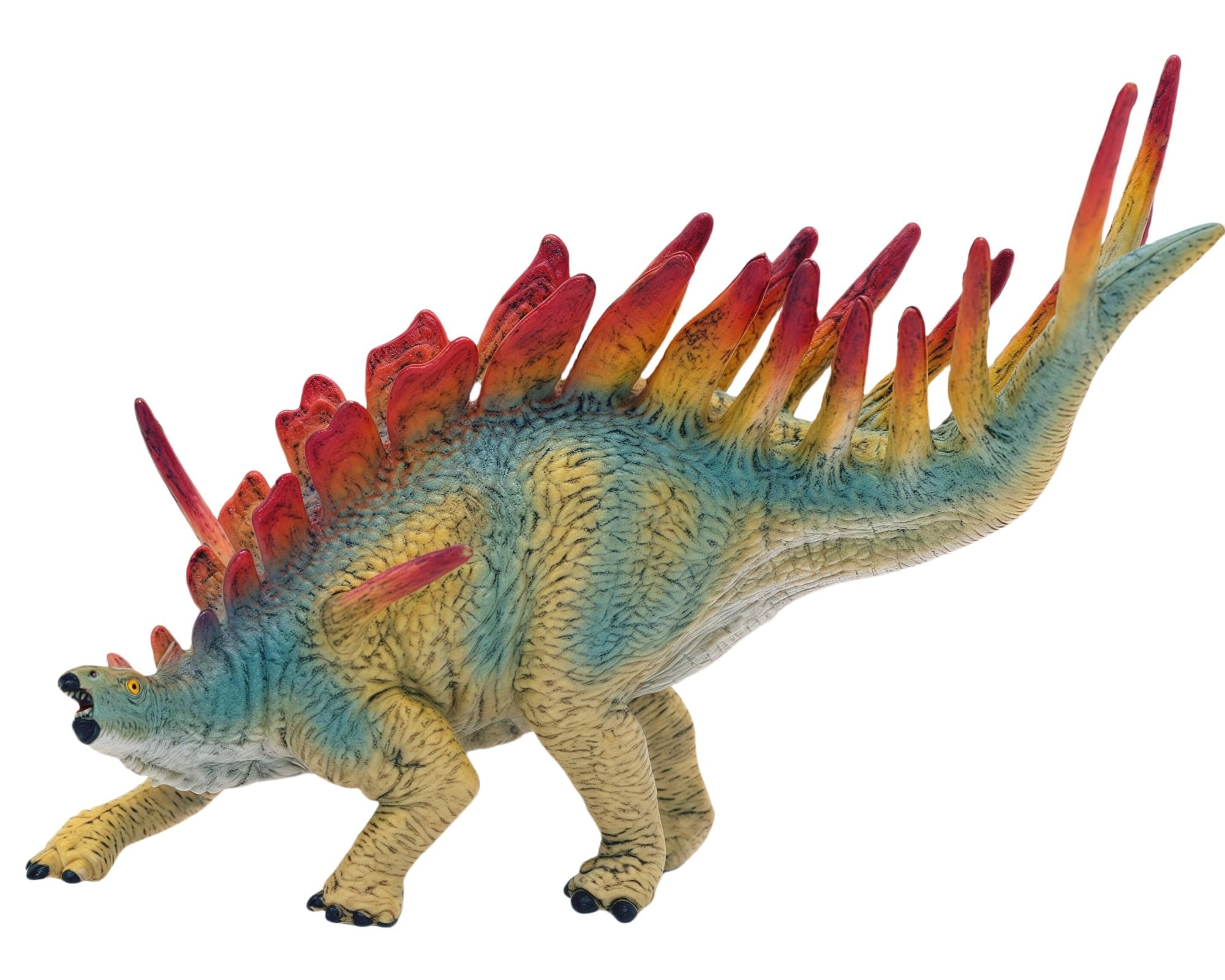 Figurine AMITD 1:35 – Stégosaure Adulte Et Bébé – PVC Réaliste – 21,5 Cm – Décoration Collection – Détail Soigné – Cadeau Passionné De Dinosaures – +14 Ans