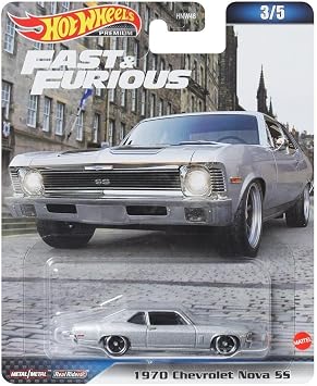 Hot Wheels Premium Fast and Furious 1970 Chevy Nova SS 3/5 Silver