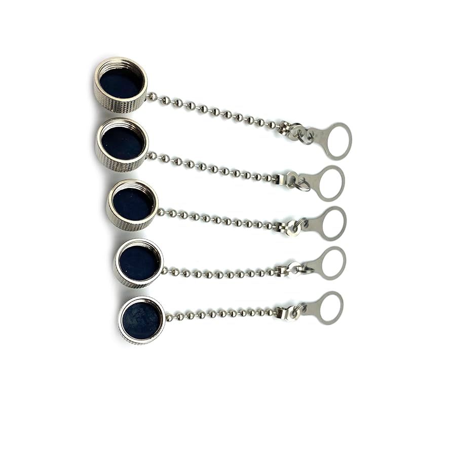 Amazon.com: 5Pcs GX16 Metal Dust Cap with Chain, GX16