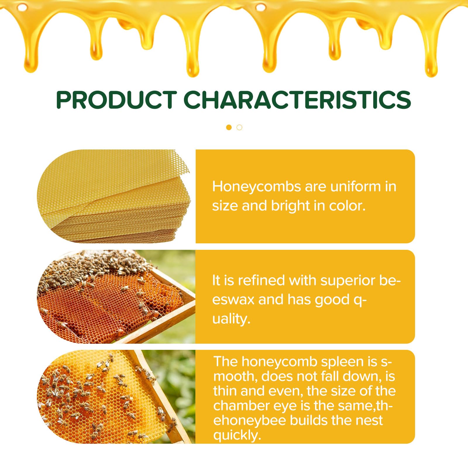 Pure Beeswax Sheets for Candle Making 10 Pcs 13cm X 9cm Natural Organic Beeswax Rolling Sheets - Image 3