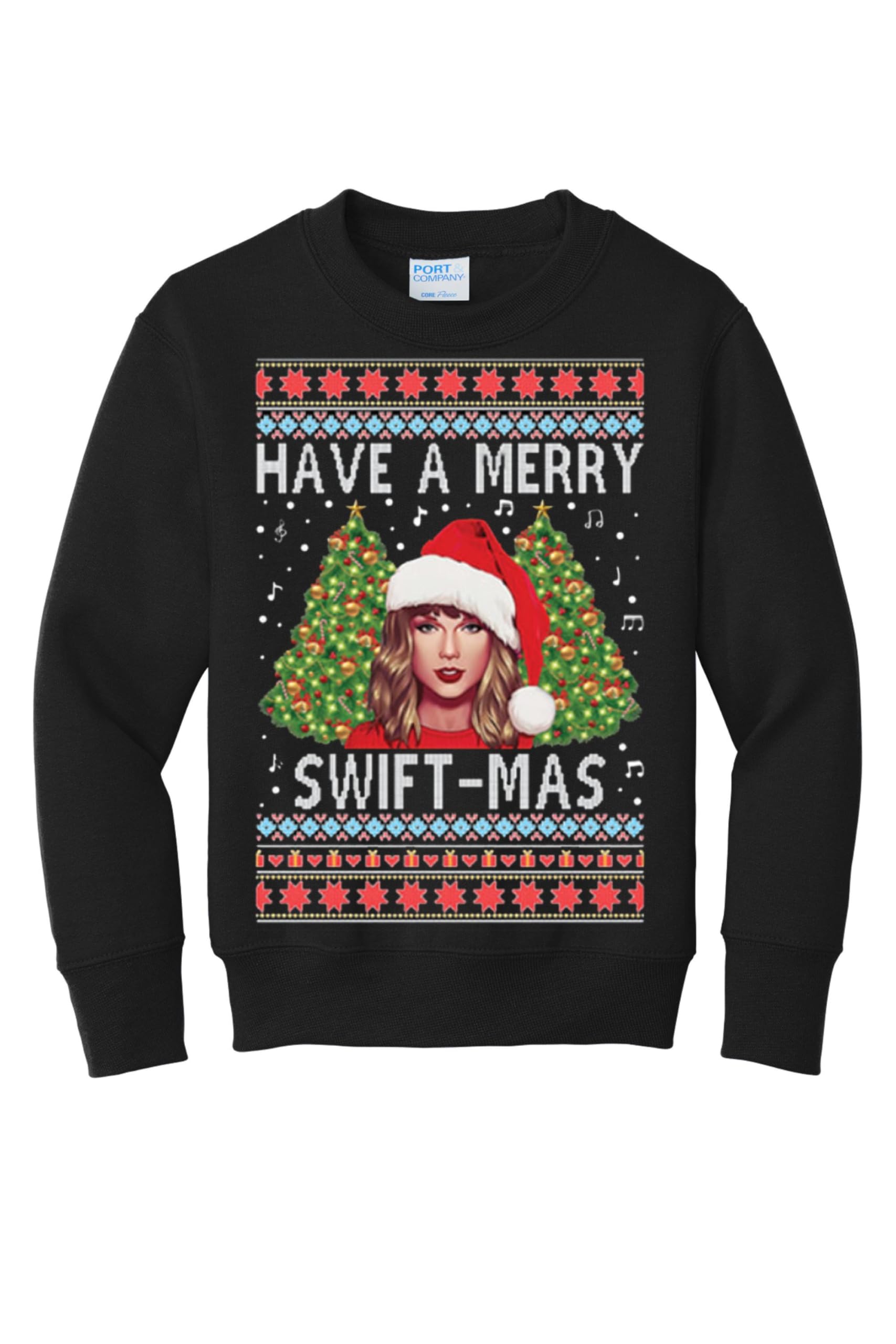 wild custom apparel Merry -mas Ugly Christmas KIDS Youth Boys Girls Crewneck Sweatshirt