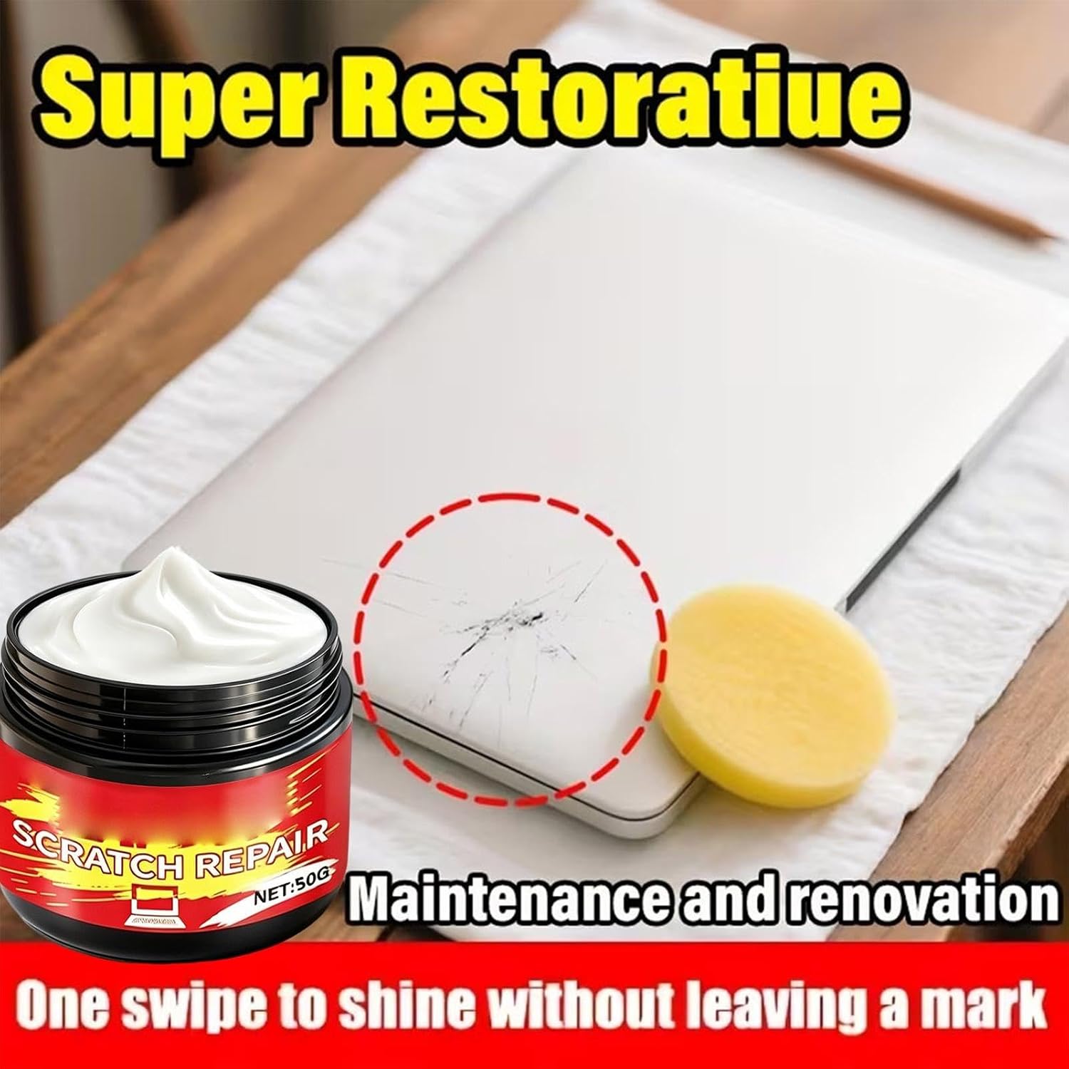 Screen Scratch Repair Cream - Glass Polishing Paste for Device Care Use | Scratch Removal Wax for Phone Tablet Laptop Watch Eyeglasses Mirror Restoration