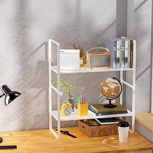 Miniatura 7 de Redrubbit Organizador de estantes expandibles, estantes apilables para encimera de cocina, estante de especias para cocina, baño, despensa, armario,