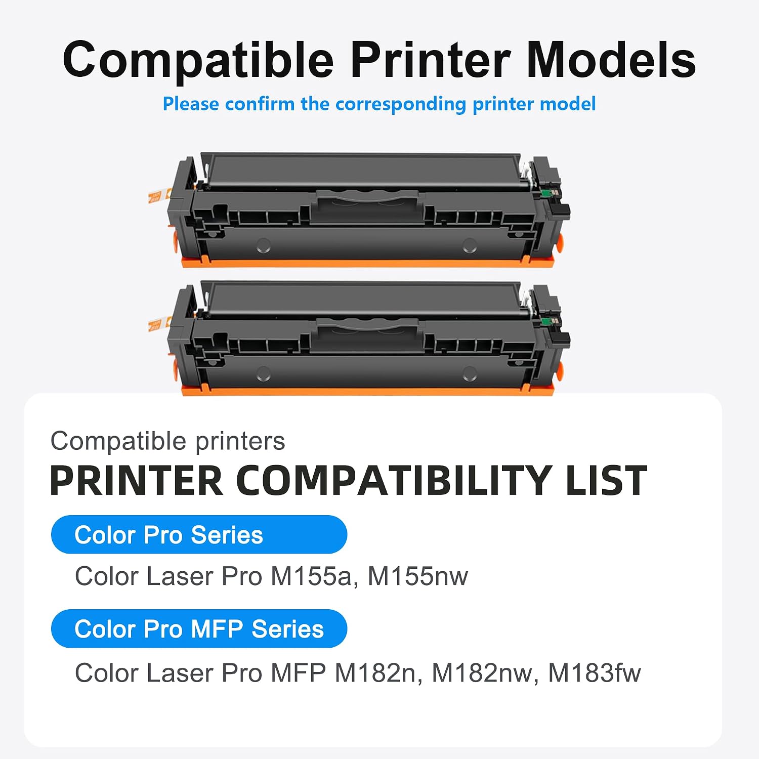 MOLIMER 215A Black Toner Cartridges 2 Pack Replacement for HP 215A W2310A Toner for Color Pro MFP M155a M155nw M182n M182nw M183fw Printer | W2310A Black Toner